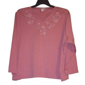 BonWorth Rose Embroidered Top